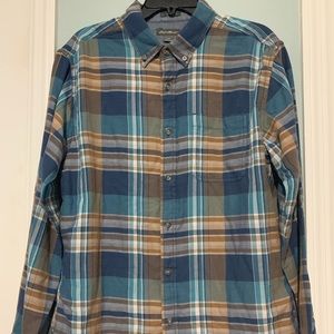 Eddie Bauer Plaid Button Down Large